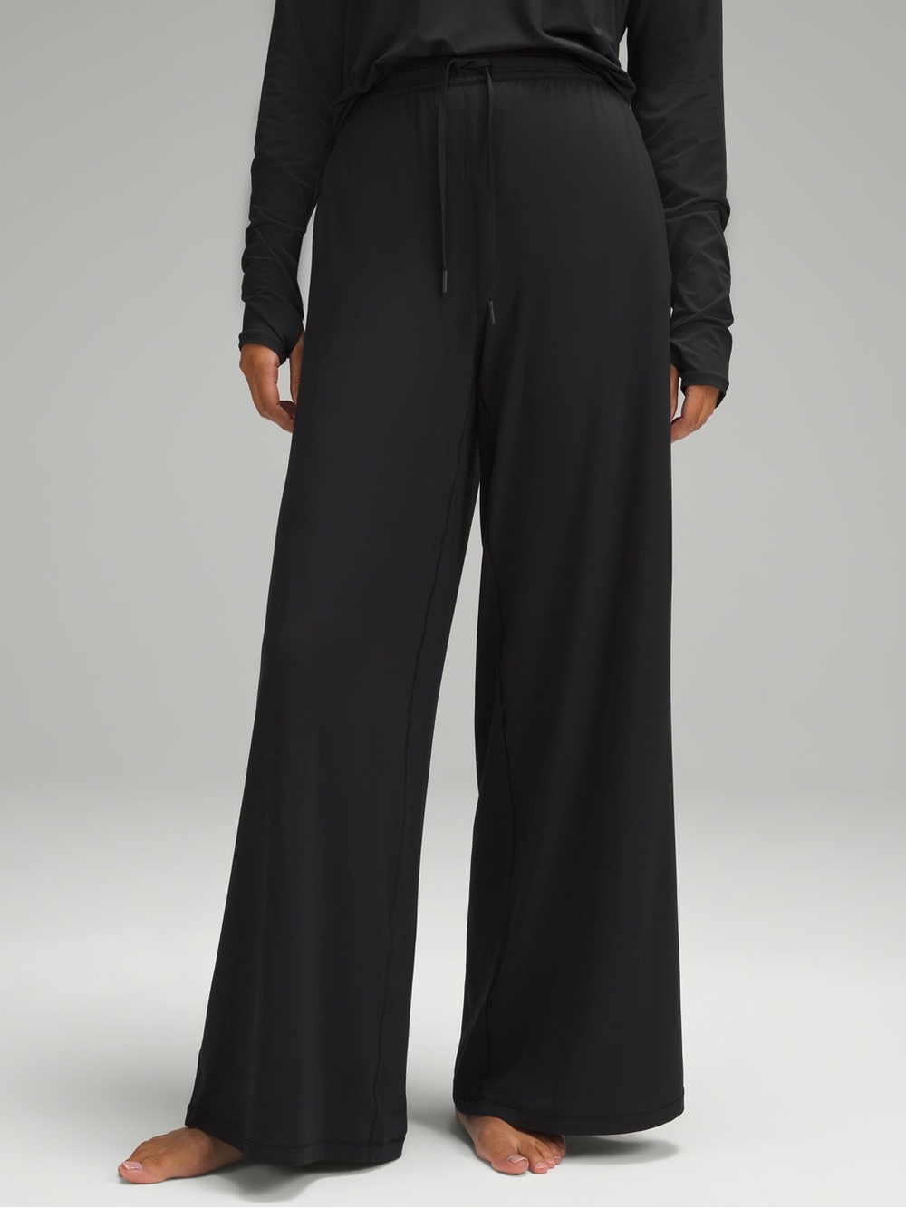 lululemon athletica Black Wide-Leg Lounge Pants : Modal Lululemon